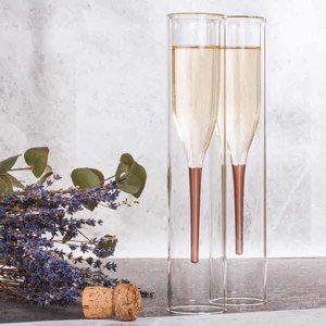 Dizajnové poháre na šampanské (2 kusy)