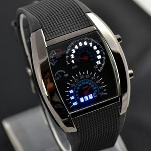 LED hodinky Sport Car čierne