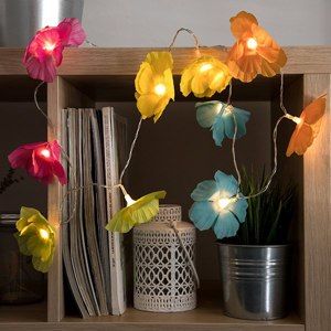 LED reťaz farebné kvety