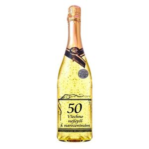 Zlaté šumivé víno 23 karát 0,75 l Narozeniny 50